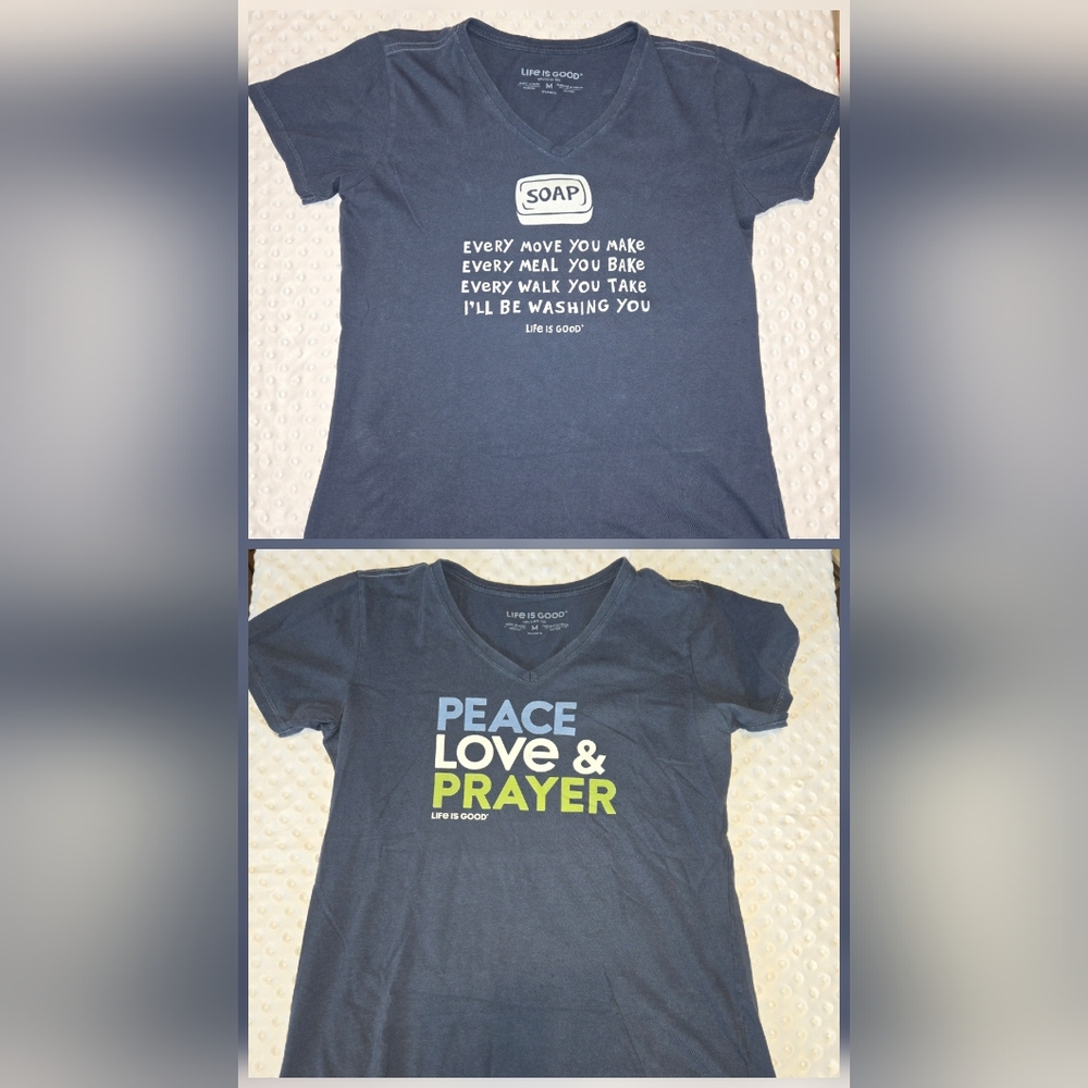 Life Is Good Kids' Blue T-Shirt‎ with Positive Message